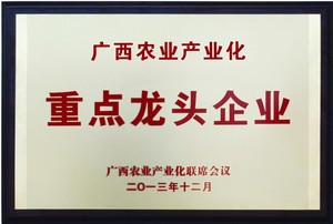 榮獲廣西農業產業化重點龍頭企業